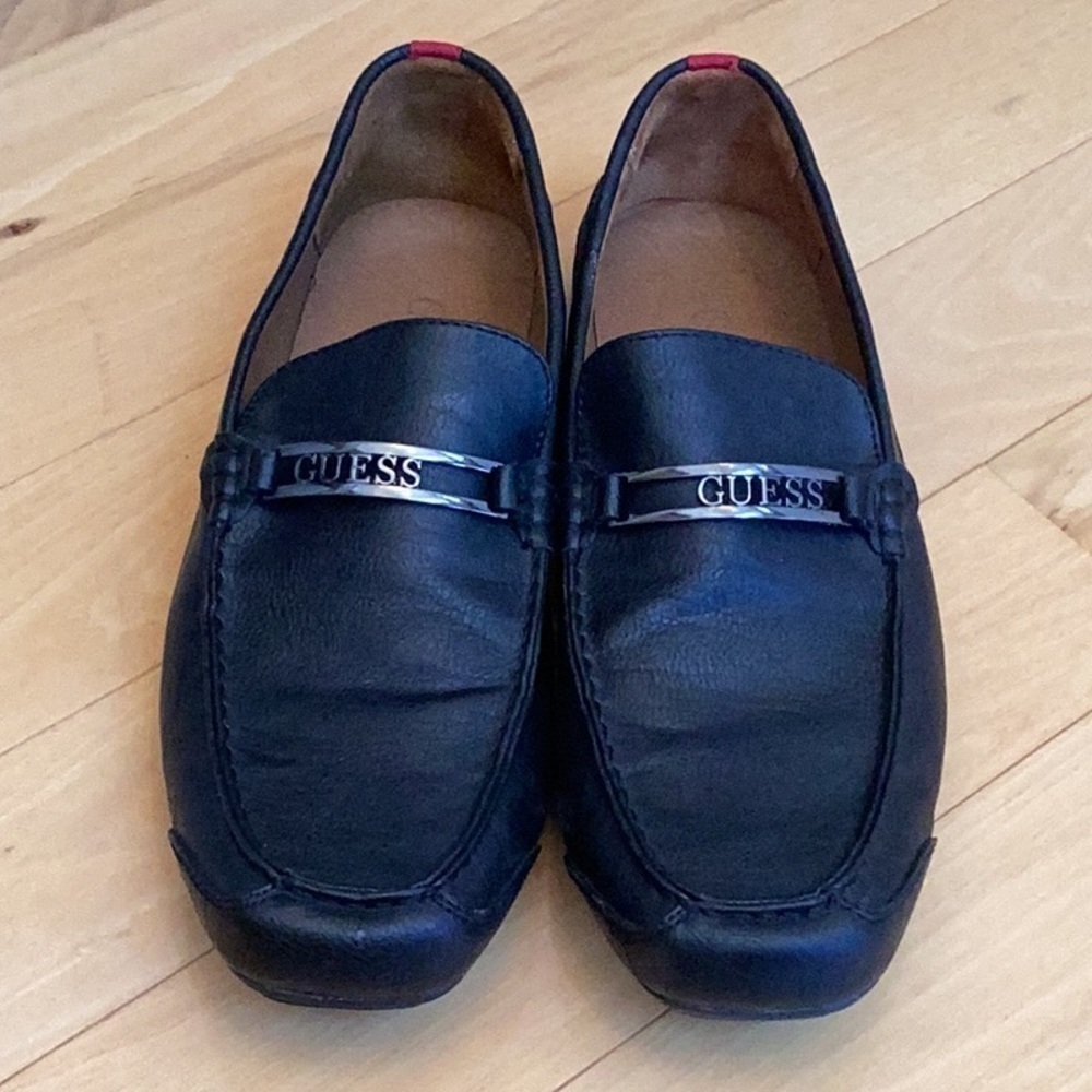 Guess Black slip on, loafers for men. Size 9.5